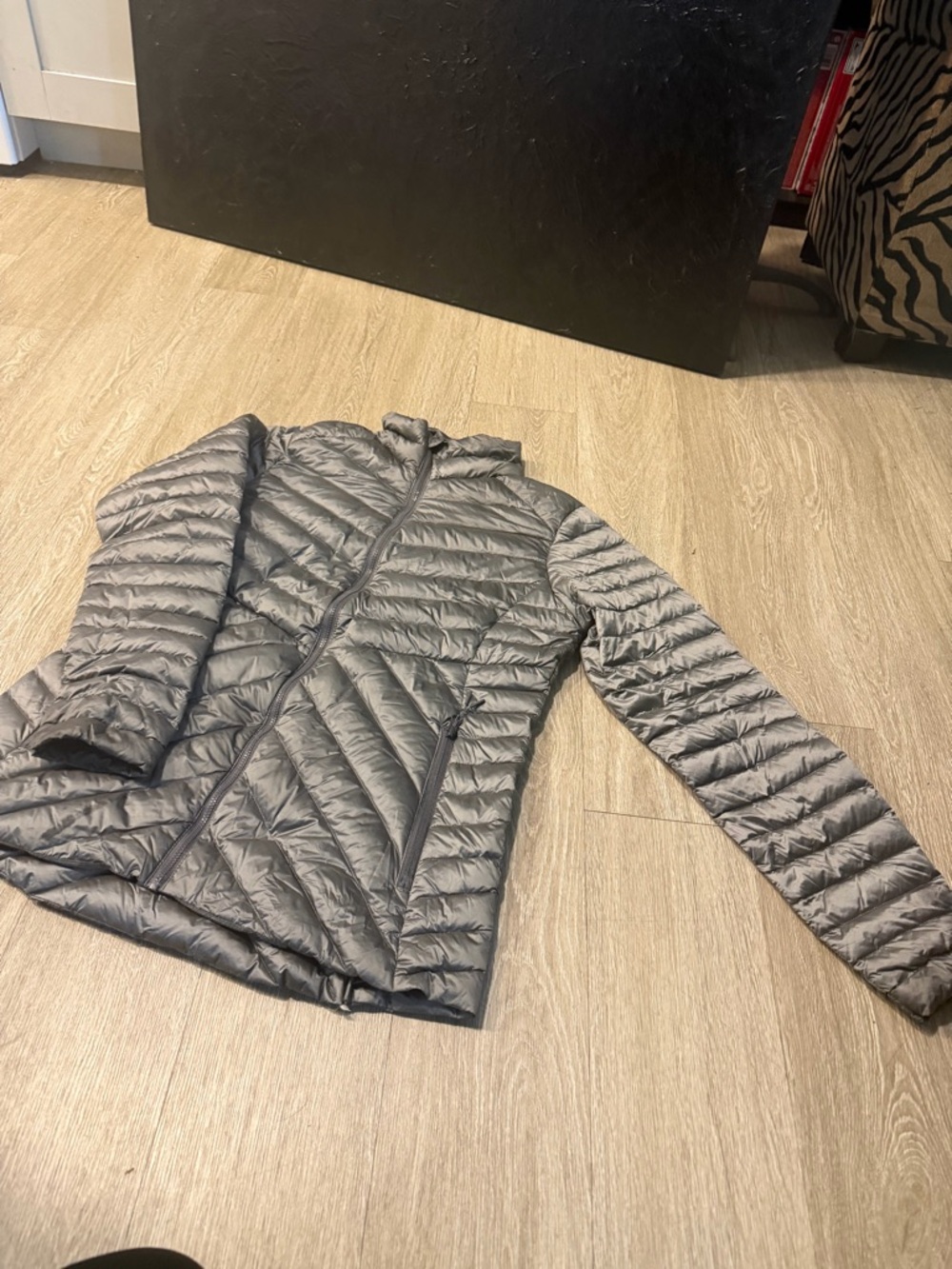 all in motion Gray Quilted Lightweight Puffer Jacket